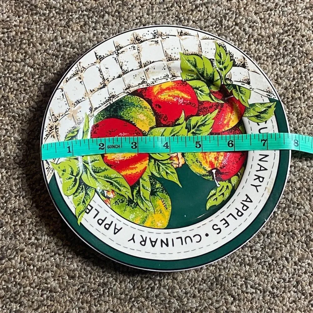 Gibson Green & Red Apple Decorative Plate